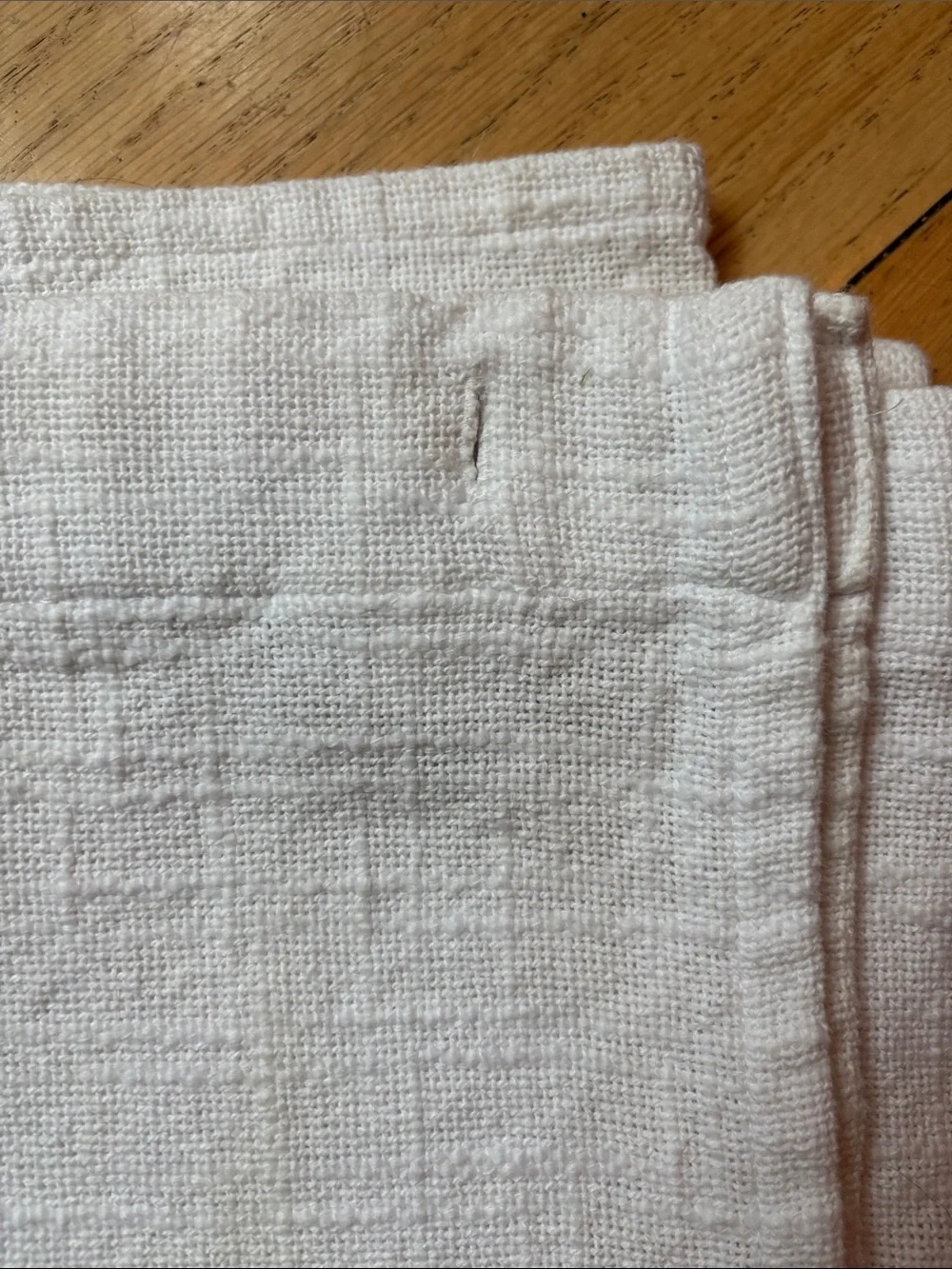 Threshold™ Woven Texture Shower Curtain White | 100% Cotton | EUC 72” x 72”